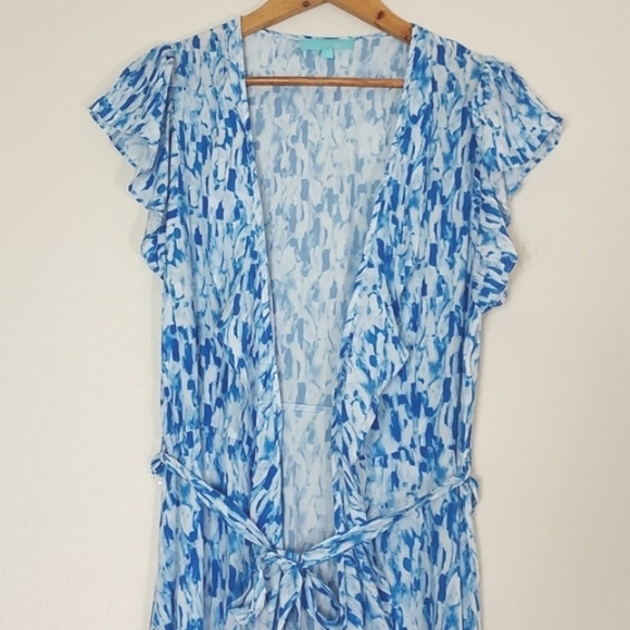 MELISSA ODABASH Brianna Kaftan Waterfall Beach Coverup Dress Size Small - Picture 2 of 15